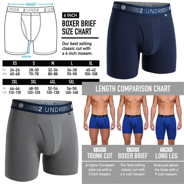 2UNDR Men‘s Flow Shift 6″ Boxer Brief