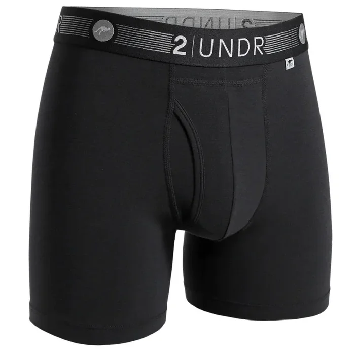 2UNDR Men‘s Flow Shift Boxer Brief – Black – M