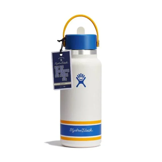 32 oz Wide Mouth with Flex Straw Cap – Campus Ivory