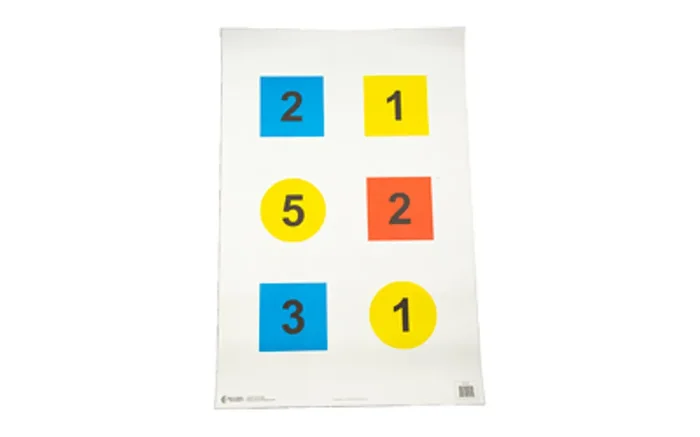 Action Target Discretionary Command Training Target 4-C Multi Color 23″x35″ 100 Per Box DT-4C-100