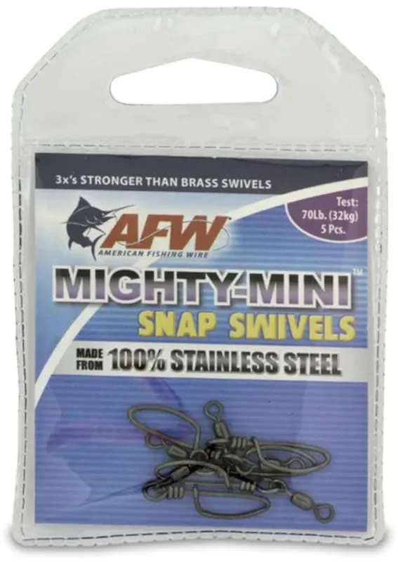 AFW Mighty Mini Stainless Steel Snap Swivels – Gunmetal Black