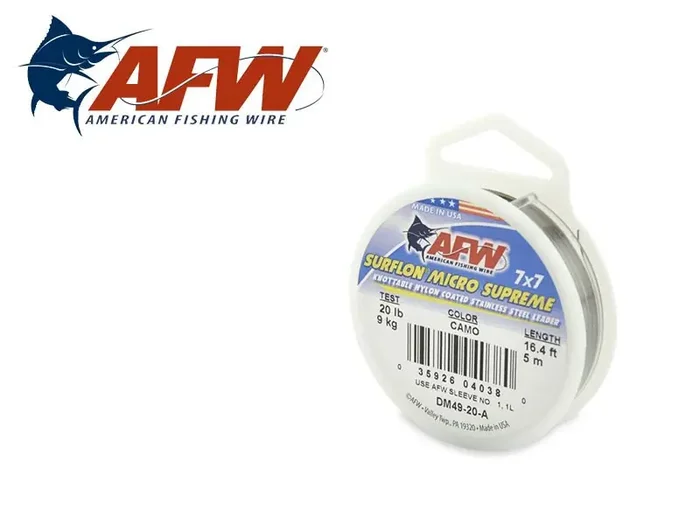 AFW Surflon Micro Supreme – Nylon Coated 7X7 Stainless Leader