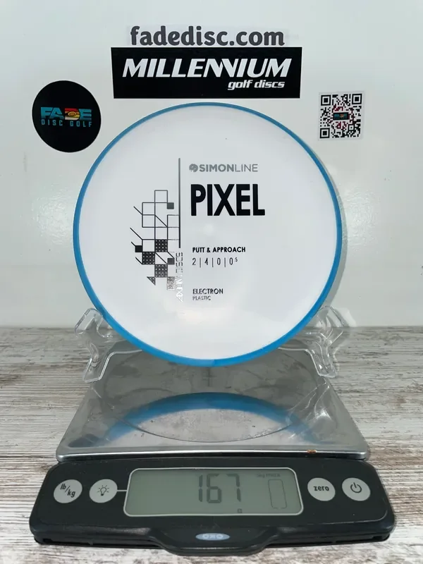 Axiom Pixel Electron White w/ Blue Rim 167g Simonline Putter