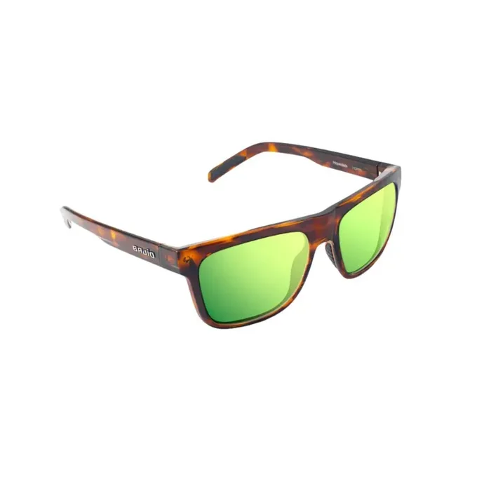 Bajio Hopedale – BrownTortGloss – Green Mirror – Polycarbonate ∗Ships from Manufacturer∗
