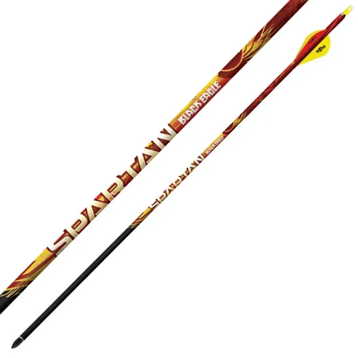 Black Eagle Arrows Spartan Fletched Arrow – .001 Straightness – 200 Spine
