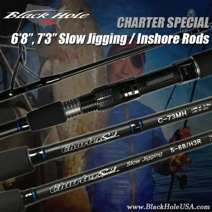 Black Hole Charter Slow Pitch Jig 6FT8IN Heavy Blank