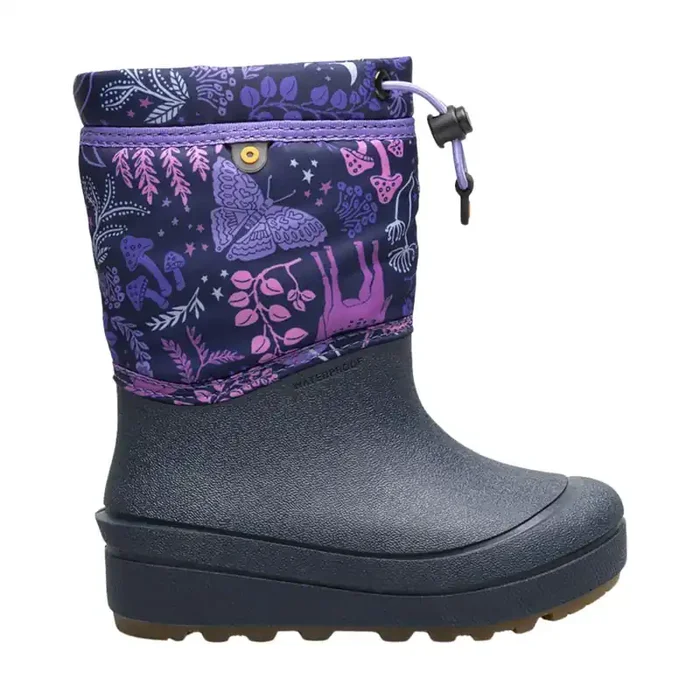 BOGS Footwear Girl‘s Snow Shell Boot Cosmic Forest Outdoor Boots – Indigo Multi – 11