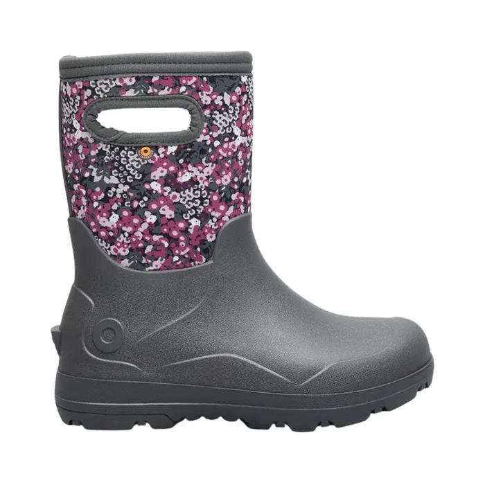 BOGS Footwear Girl‘s York Seamless Impress Floral Outdoor Boots – Dark Shadow – 5