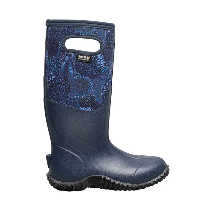 BOGS Footwear Women‘s Mesa Dandelion Farm Boots – Navy Multi – 8