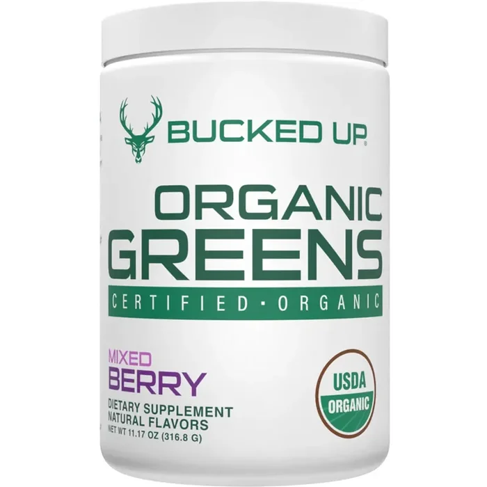 Bucked Up Organic Greens Mixed Berry 30 Serving Tub – 1131118