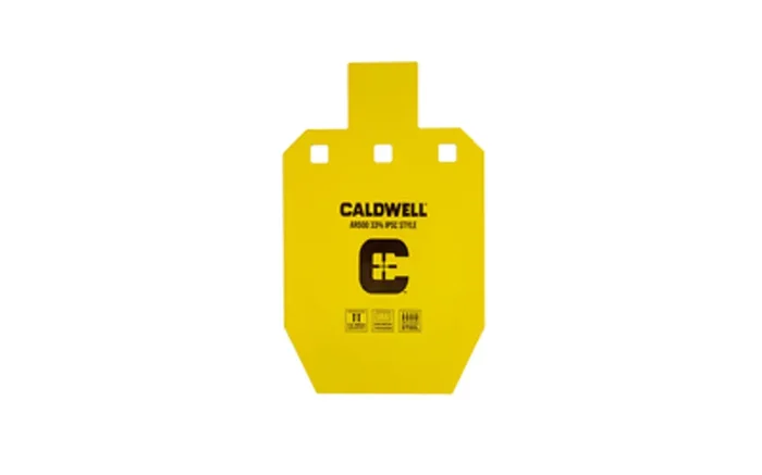 Caldwell AR500 IPSC 33% Steel Target 10″x6.1″x0.4″ Powder Coat Finish Yellow 1116697