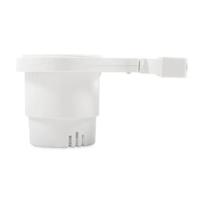 Camco Manufacturing Clamp-On Rail Mounted Cup Holder, Small for Up to 1-1 / 4-Inch Rail, White