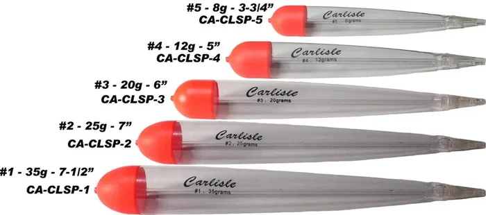 Carlisle Steelhead – Slim Slip Floats – 2 Pack – Size 4
