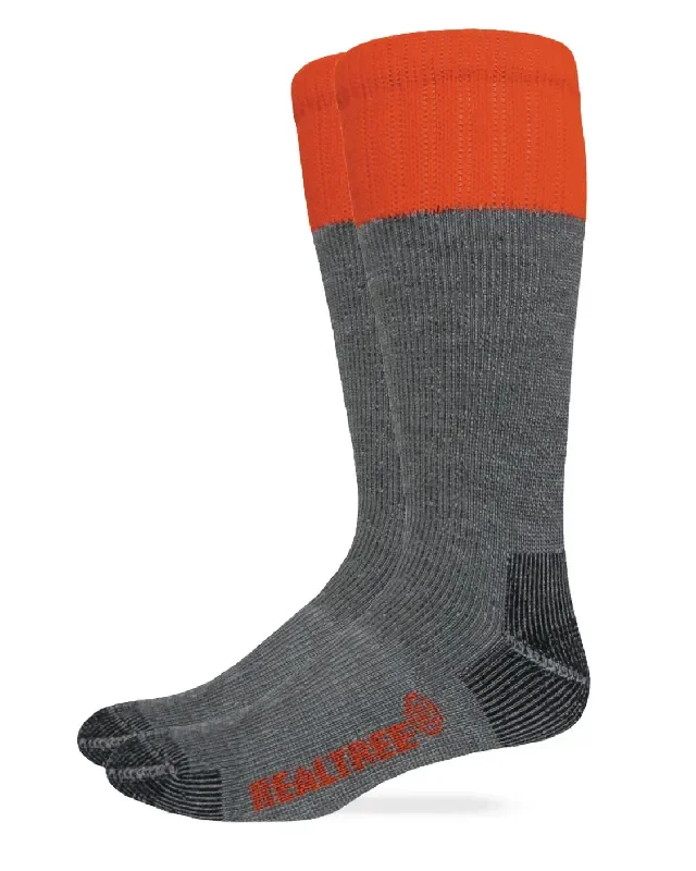 Carolina Hosiery Realtree Men‘s Ultra-Dri® Tall Merino Wool Blend Boot Socks 2 Pack – Grey – L