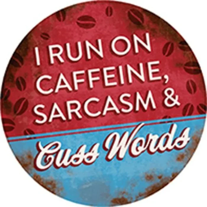 Carson Home Accents Car Coaster – I Run on Caffeine
