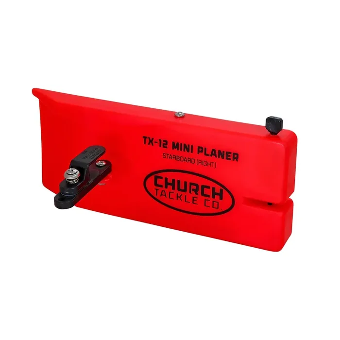 Church Tackle TX-12 Mini Planer Board – Orange – Right (Starboard) – (30510)
