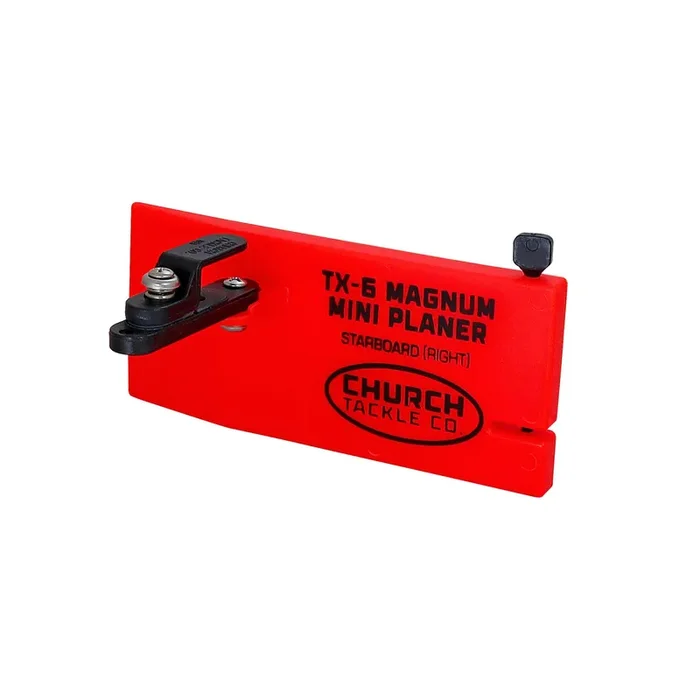Church Tackle TX-6 Magnum Mini Planer Boards – Orange – Right (Starboard) – (30502)