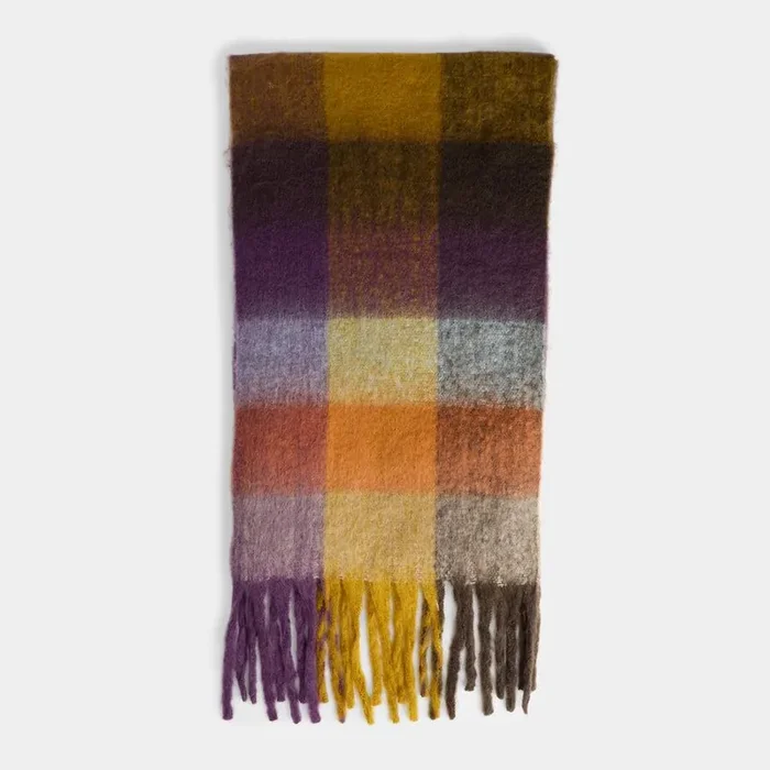 COCO + CARMEN Kaeli Oblong Scarf – Purple/Gold