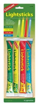Coghlans: Lightsticks – Assorted 4 Pack
