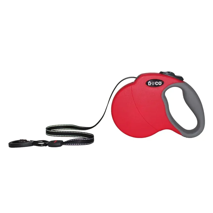DOCO All Day Adventure Retractable Leash – Red – Medium