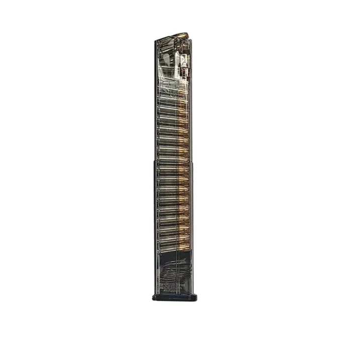 Elite Tactical Systems (ets) Glock 18 40/rd 9mm Magazine – For Glock 17 18 19 19x 26 34 45 – GLK-18-40