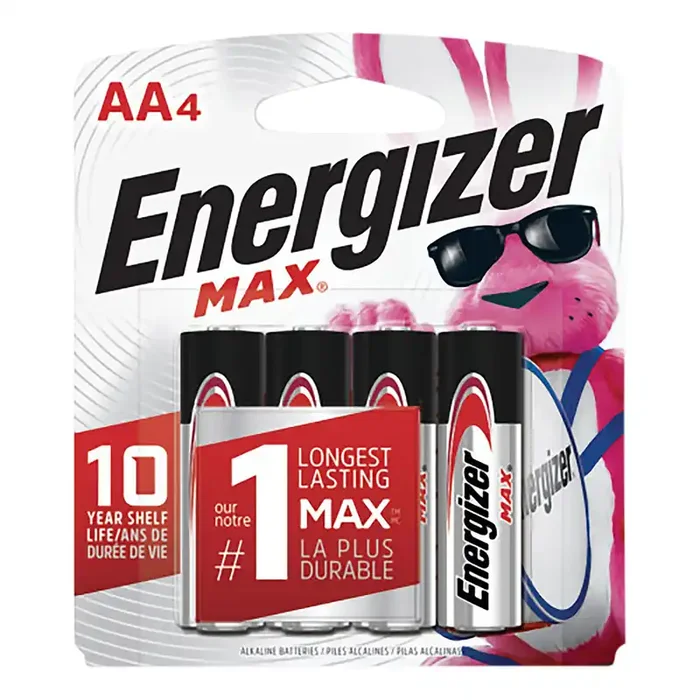 Energizer E91bp4 Max Aa Batteries Black Silver Alkaline 1.5 Volts Qty 24 4 Pack – E91BP4