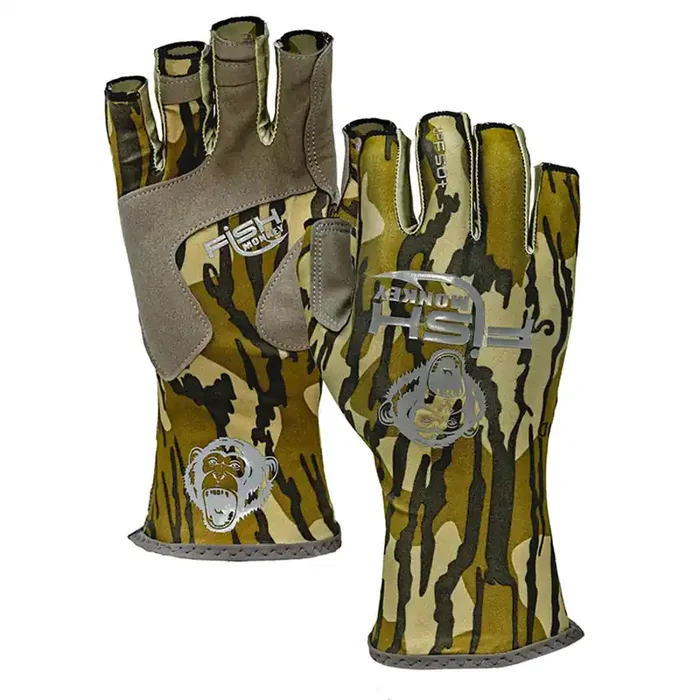 Fish Monkey – 1/2 Finger Guide Glove – Bottomland Large –