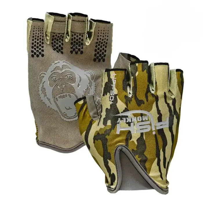 Fish Monkey Stubby Guide Glove – Original Bottomland Camo – M