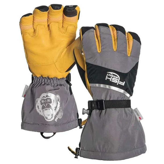 Fish Monkey Yeti Series Full Finger Glove – Grey/Black – 2X