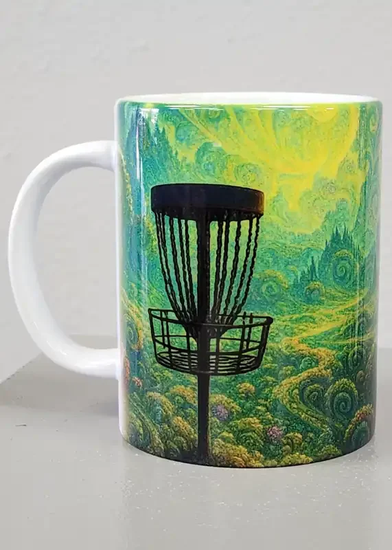 Fractal Fairway – Disc Golf Mug