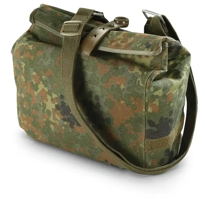 German Flecktarn Gas Mask Bag with Strap