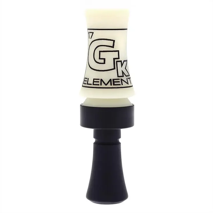 GK Calls Element Double Reed Goose Call – Matte Ivory/Matte Black Insert