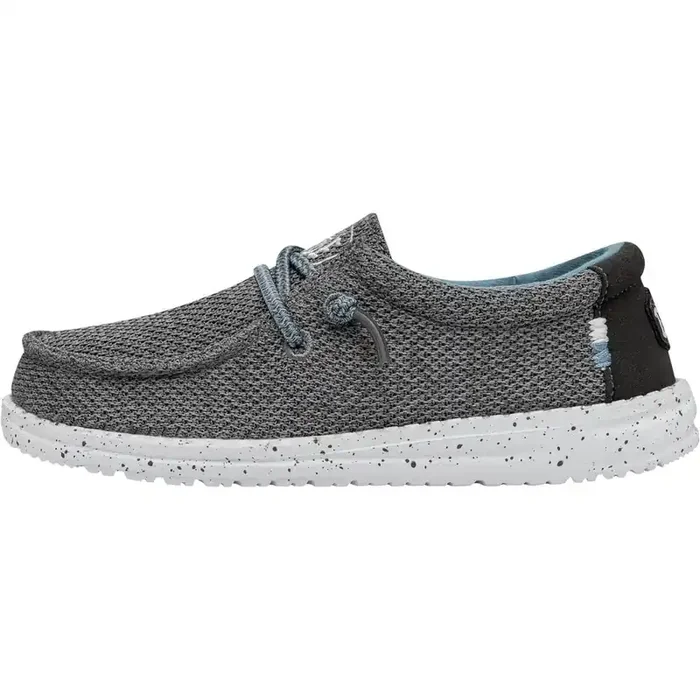 Hey Dude Boys‘ Wally Youth Sox Shoes – Sharkskin – 12