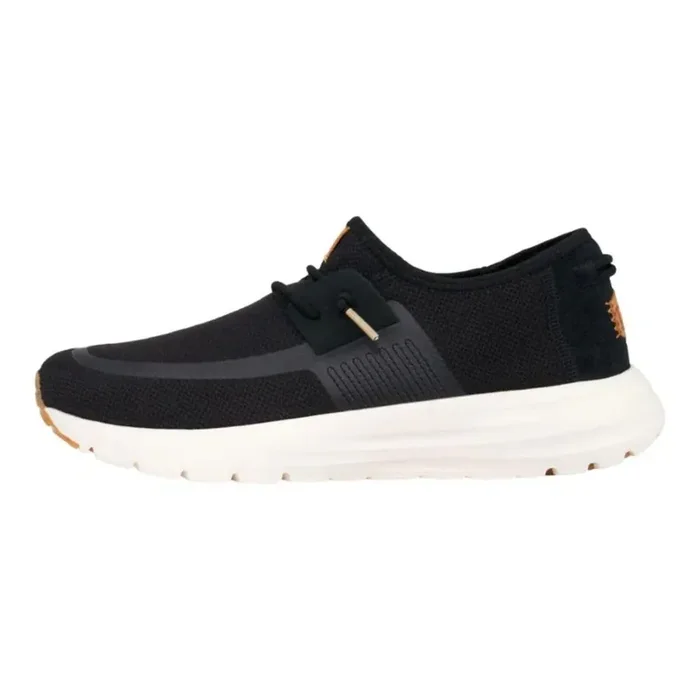 Hey Dude Men‘s Sirocco Neutrals Sneakers – Black/White – 12