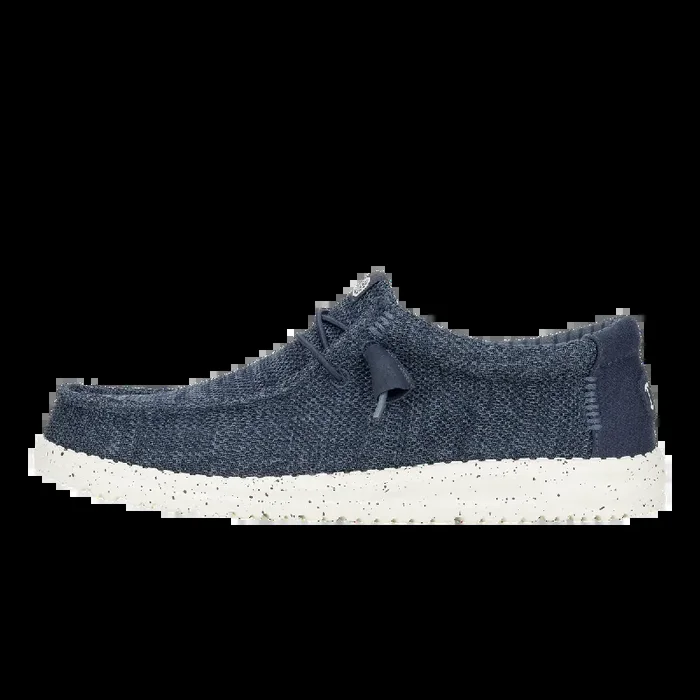 Hey Dude Men‘s Stretch Sox Casual Slip-On Shoes – Navy – 9