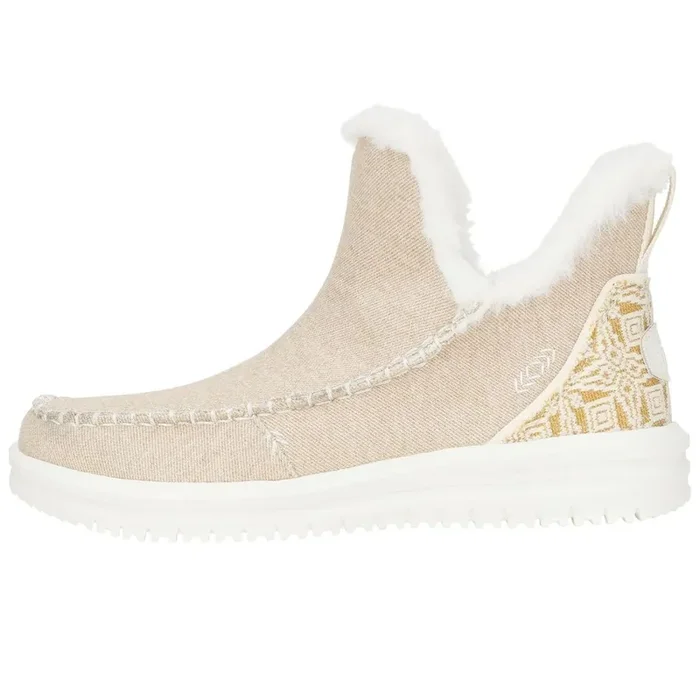 Hey Dude Women‘s Camden Brushed Cozy Booties – Sand – 9