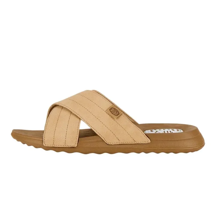 Hey Dude Women‘s Christi Slide Distressed Sandals – Nut – 9