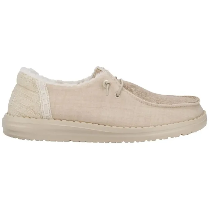 Hey Dude Women‘s Wendy Brushed Cozy Slip-On Shoes – Ivory – 12