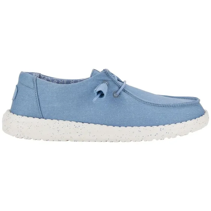 Hey Dude Women‘s Wendy Canvas Slip-On Casual Shoes – Light Blue – 12