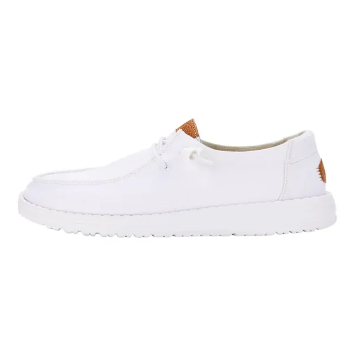 Hey Dude Women‘s Wendy Casual Slip-On Shoes- White Canvas – 10