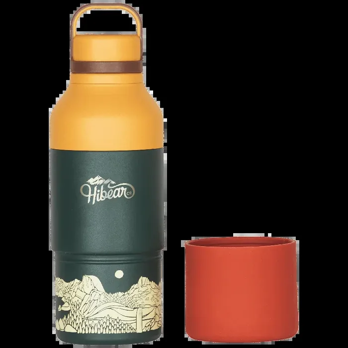 Hibear The All-Day Adventure Flask – 32 oz. – Sierra Sippin‘ (Teal/Mustard)