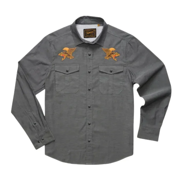 Howler Brothers Men‘s Gaucho Snapshirt LS Shirt – Osprey Prey – 2XL