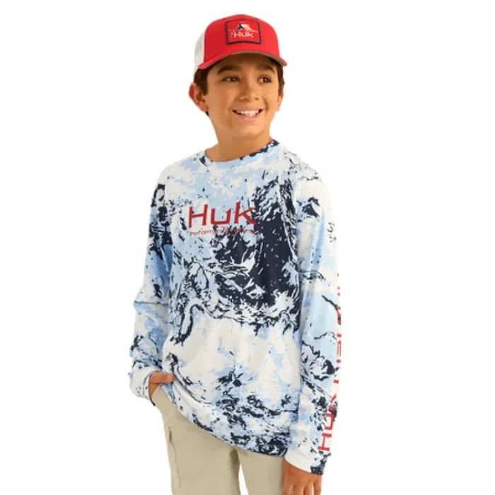 HUK Kids Mossy Oak Pursuit Performance Crew – Windsurfer – XS