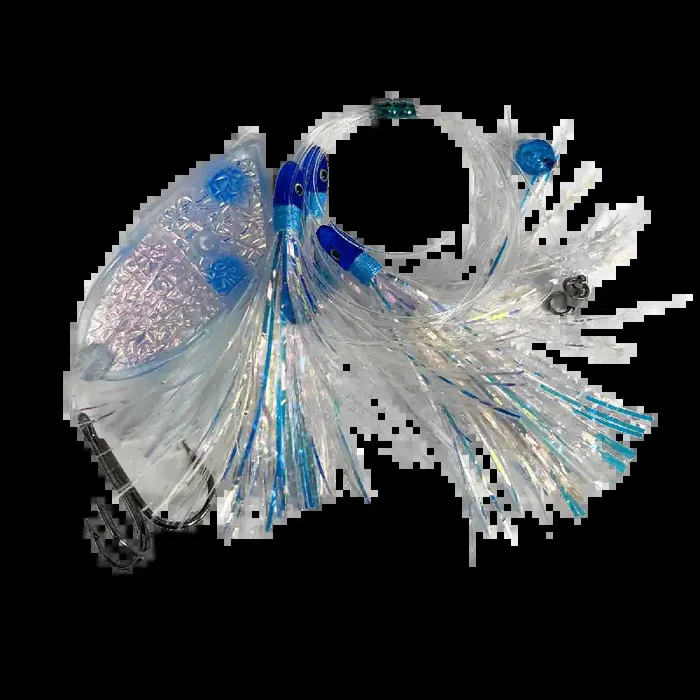 ITO Flies Meat Rigs – UV Crush Blue Dot
