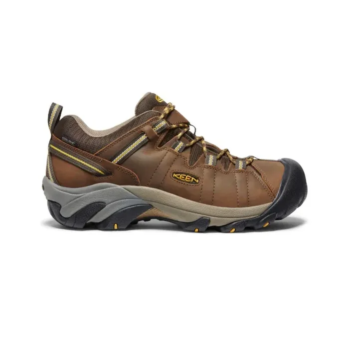 Keen Footwear Men‘s Targhee II Waterproof Shoe Wide – Cascade Brown/Golden Yellow – 9.5