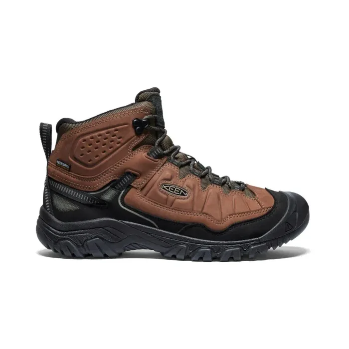 Keen Footwear Men‘s Targhee IV Mid Waterproof Hiking Boots – Bison/Black – 12 (Wide Width)