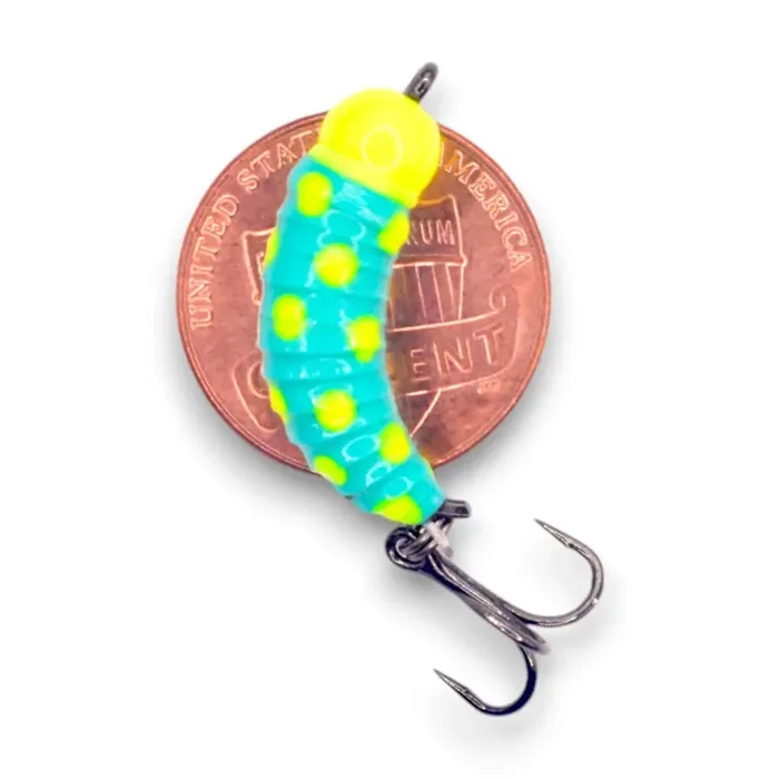 Kenders Mighty Maggot – 1/16 oz. – Turq/Chrt Wonderbread