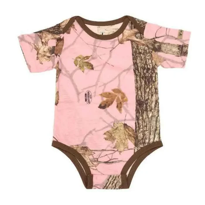 Kings Camo Infant SS Bodysuit – Woodland Pink – 9 Months