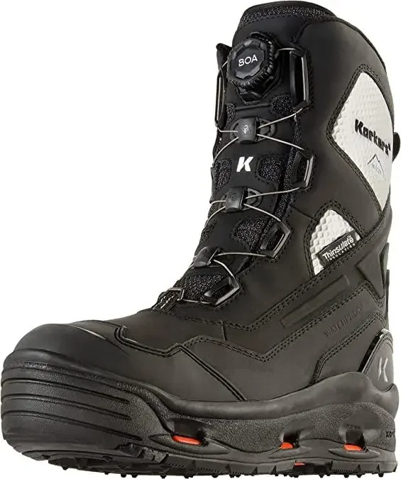 Korkers Men‘s Polar Vortex 1200g Boot with SnowTrac Sole – Black/Silver – 11
