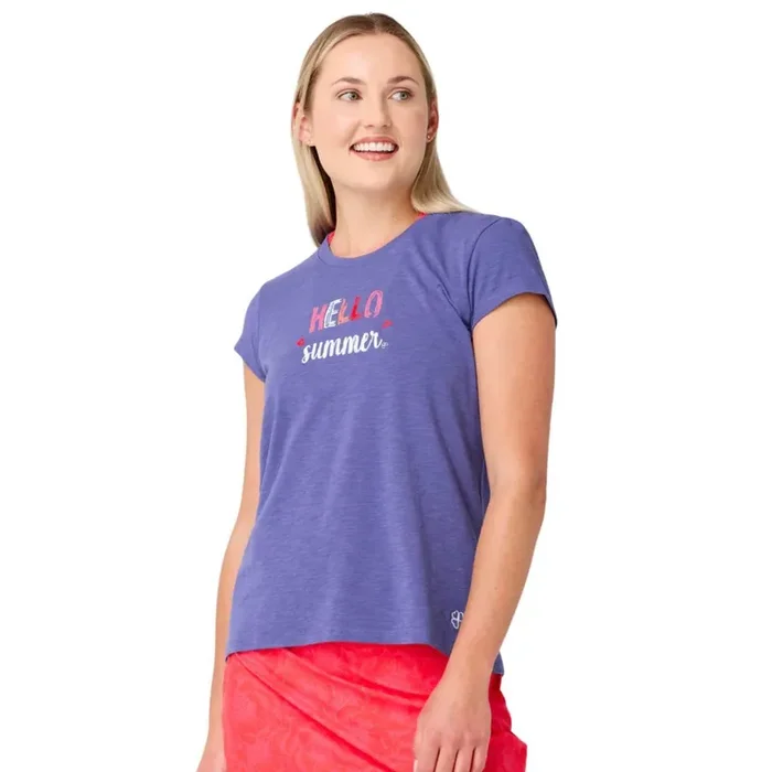 Krimson Klover Women‘s Aila Graphic SS Top – Summer Dusk – XL